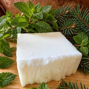 spearmint and fir needle tallow soap